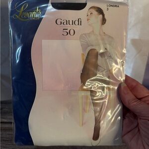 NWT Levante Gaudi 50 Tights large black Made in Italy